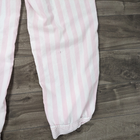 Victoria’s Secret Logo Embroidered Pink Striped PJ Set Size Small - Picture 9 of 11